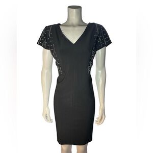 Joseph Ribkoff Black Sequin Sheath Dress